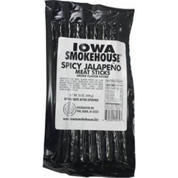 Iowa Smokehouse & Preferred Wholesale 253844 16 oz Spicy Jalapeno Flavor Meat Sticks - Pack of 10 253844 - main
